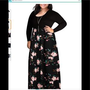 Beautiful floral long sleeve maxi dress